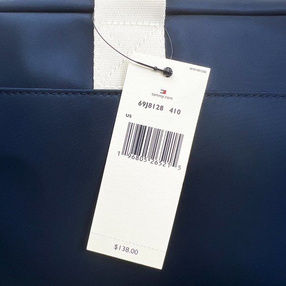 Tommy Hilfiger Duffle Bag 3 Tones: Blue, Red, White, Carry On Model# 69J8128 410 - Picture 9 of 12